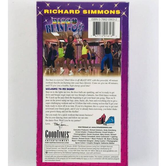 Richard Simmons Disco Blast-Off VHS - RARE! New In Original Packaging - Picture 3 of 6